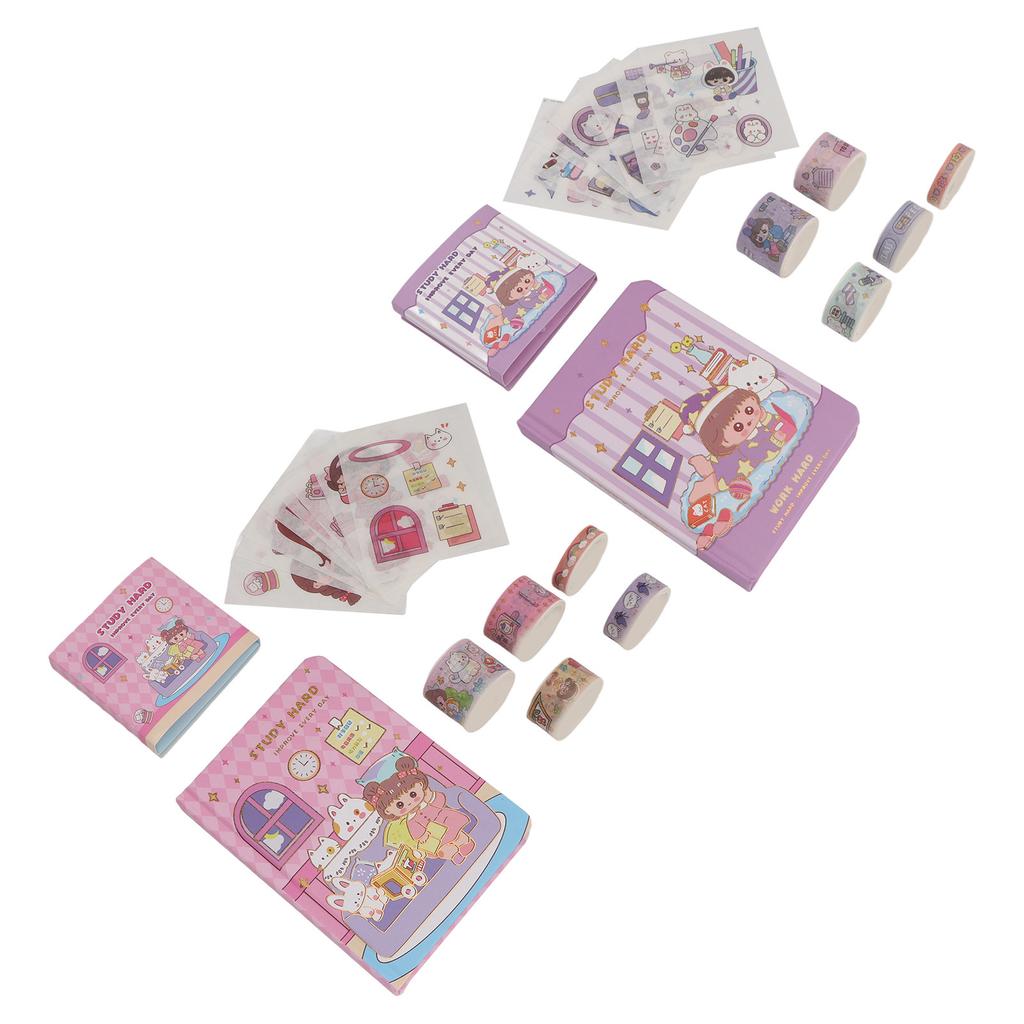 Набор наклеек из японской бумаги, симпатичные мультяшные прозрачные печатные художественные наклейки для конверта-дневника