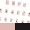 24 Pieces Short Manicure Fake Nails Wear Nail Nail Stickers Nail Pads Flash Nail Pads
