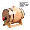 1/1.5/3L Oak Wine Barrel with Stand Tap Vintage Whiskey Aging Barrel Dispenser Wooden Barrel Home Bar Decor