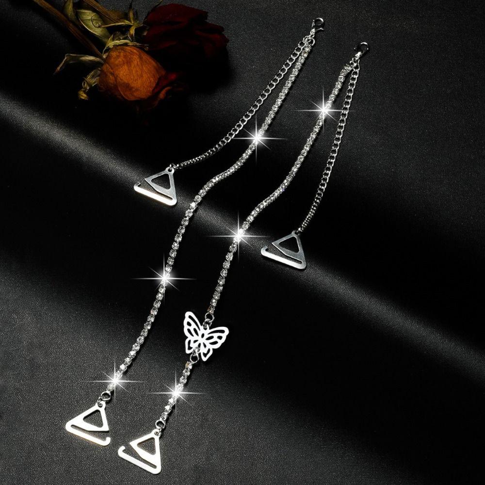 Removable Shoulder Straps Crystal Shoulder Belts Summer Underwear Straps  for Women