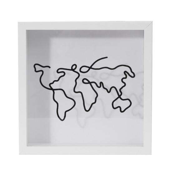 Теневая коробка для билетов с прорезями в деревянной рамке. Архивная коробка для путешествий и приключений. Квадратная печать на билете. Коробка для хранения фотографий с буквами. Украшение рабочего стола.