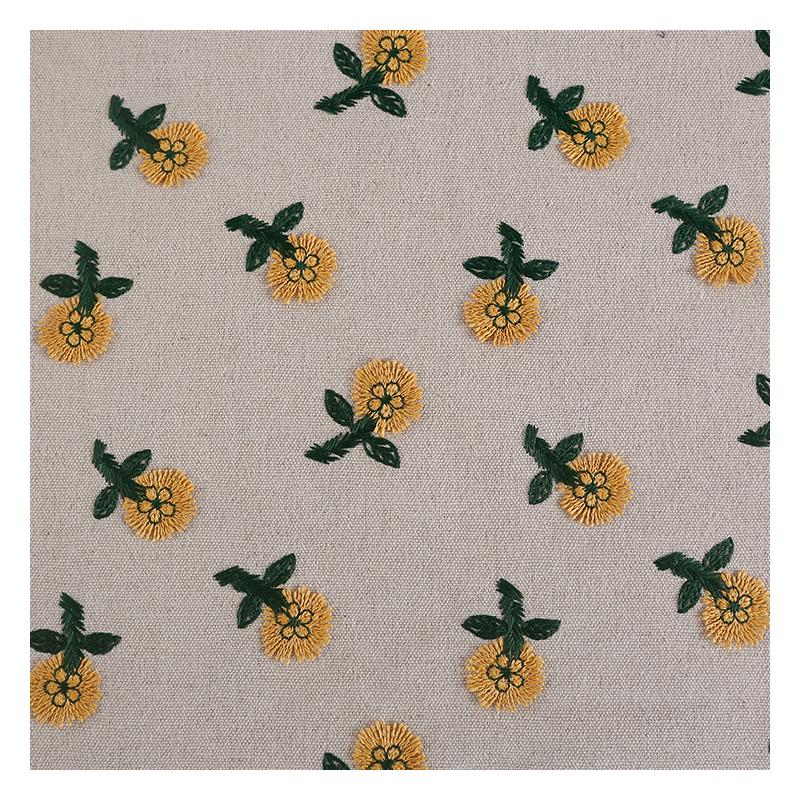 50x125 см шикарная художественная вышивка ромашка льняная ткань хлопок лен 3D ромашка жаккардовая ткань для самостоятельного изготовления платья одежда сумка подушка материал