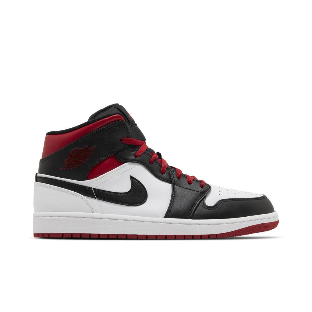 Air Jordan 1 Mid 'Gym Red Black Toe' (Unisex) White / Gym Red / Black Vintage Basketball Shoes DQ8426 106