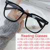 Retro Square Rice Nail Reading Glasses Women Designer Anti Blue Light Computer Eyewear Fashion Black Big Frame Presbyopia Glasse