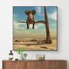 Creative Elephant Animal Portrait Oil Painting Canvas Painting Home Decoration Wall Decoration Poster Art Painting Cuadros Background Wall Decoration