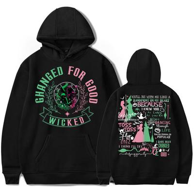 Wicked Changed For Good Defy Gravity Винтажная толстовка 90-х для мужчин и женщин Хип-хоп Спортивная Харадзюку Пуловер Весенняя толстовка