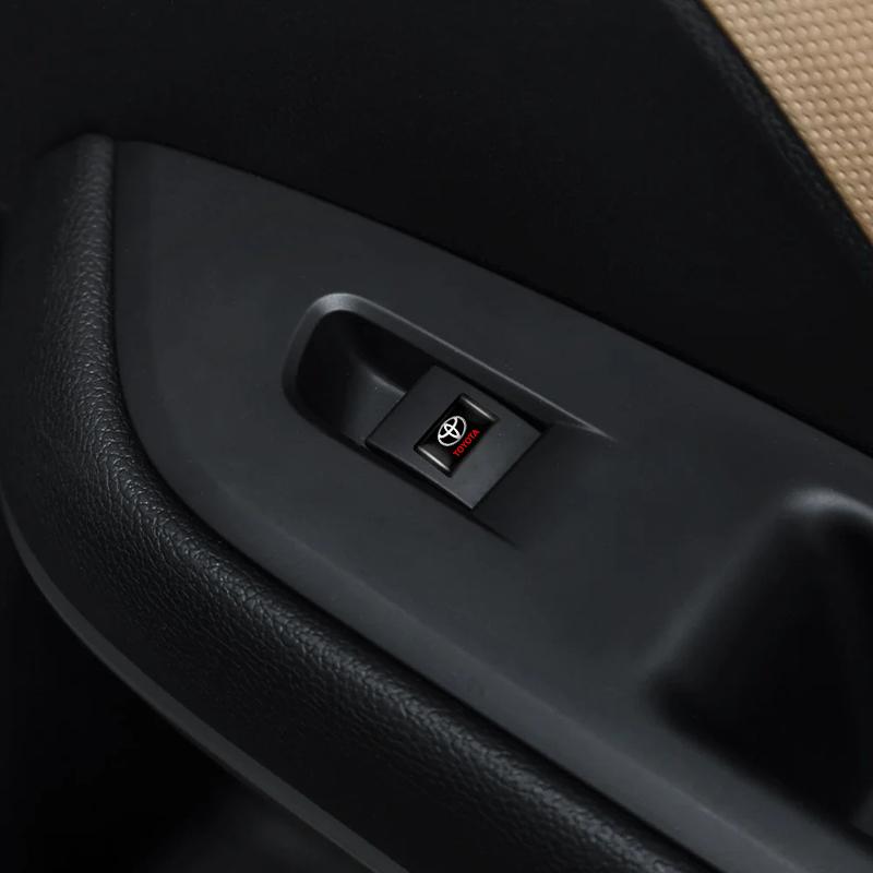 10pcs Epoxy Car Window Lift Button Steering Wheel Stickers For Toyota