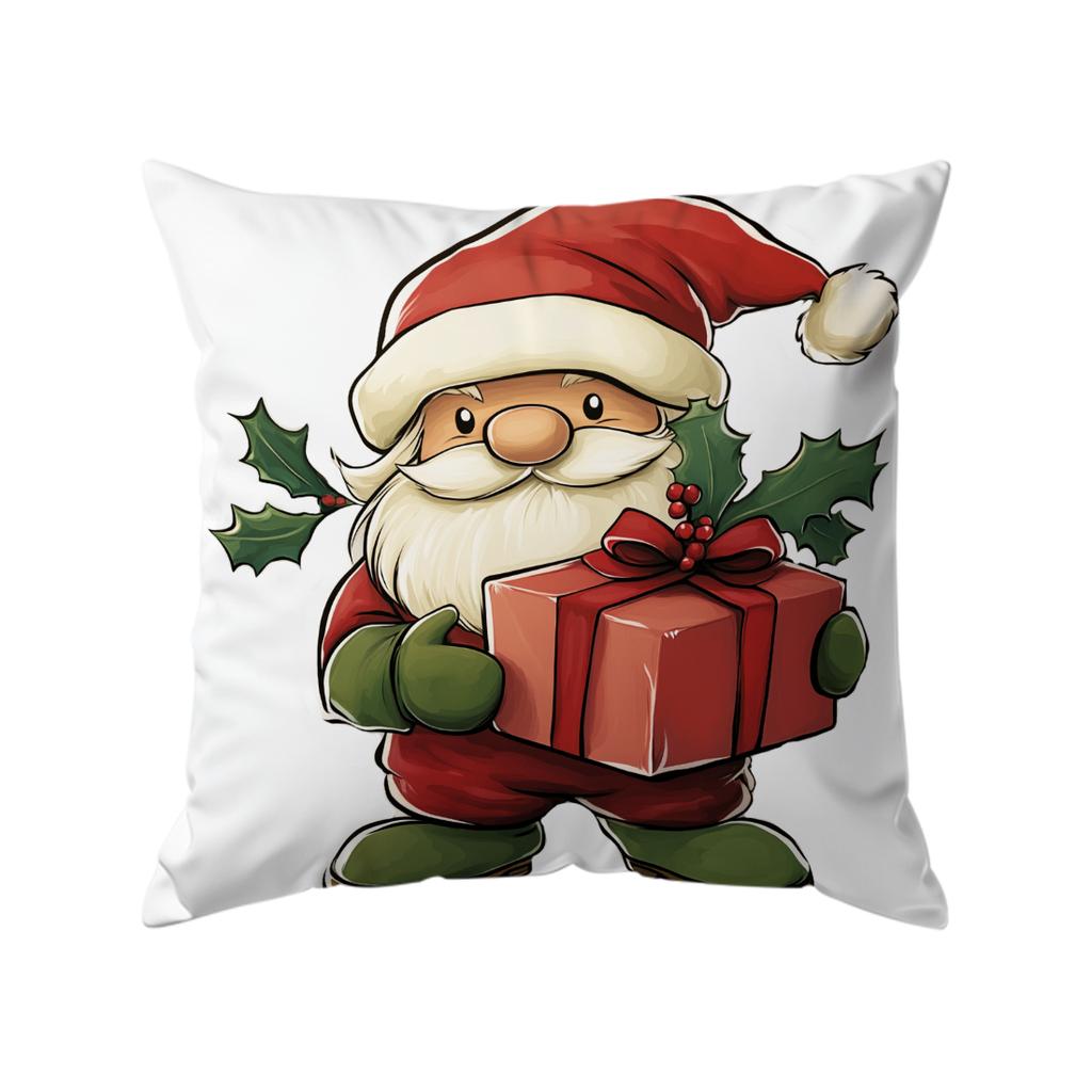 1Pcs Christmas Snowman Pillowcase Square Bedroom Cushion Covers Zipper Chair Living Soft Comfortable Home Decor 45X45Cm