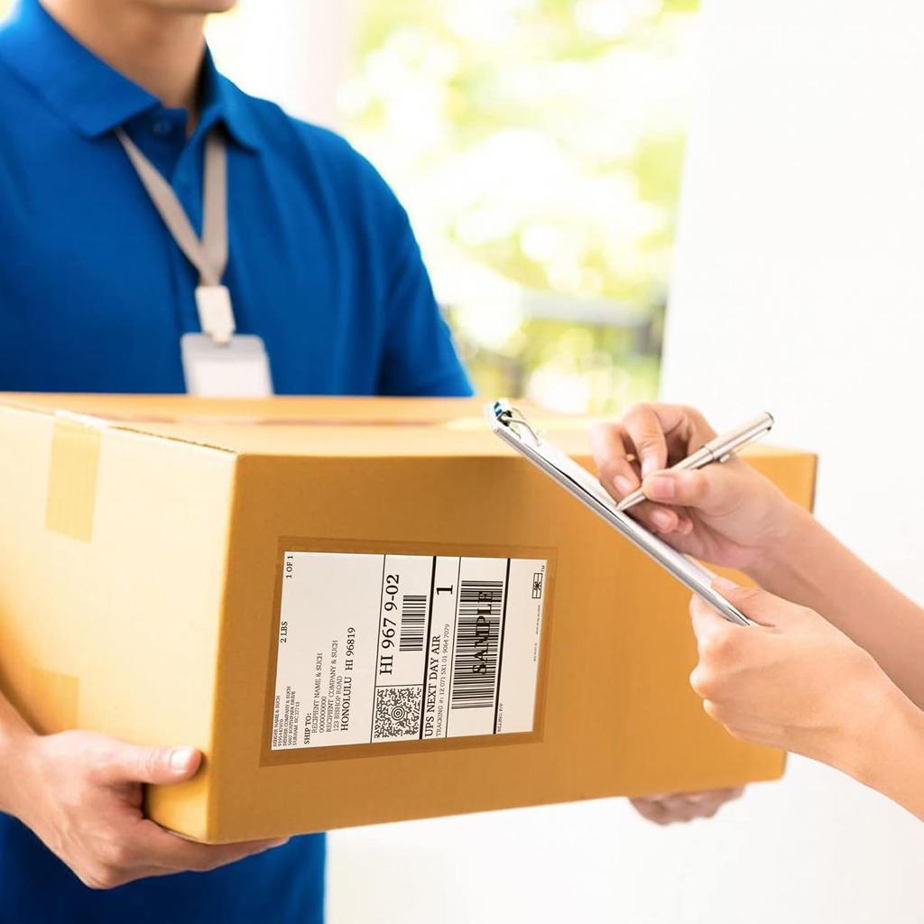 Shipping Label Sleeves 100Pcs, 7.5x5.5 Inches - Packing Slip Envelope Pouches with Self-Adhesive Peel & Seal - Clear Plastic & Waterproof Envelopes