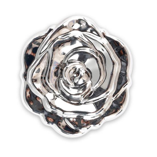 Electroplating Rose Double-sided Mirror Portable Travel Mini Foldable Makeup Mirror Women Girls Vintage Pocket-sized Handheld Vanity Mirror