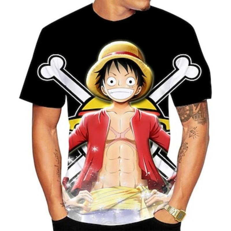 One Piece Обезьяна D. Футболка с Луффи, аниме-мультфильм, аниме 3D, 3D Harajuku, графика для пар, мужчин, женщин, взрослых, Back To School, 3D-принт