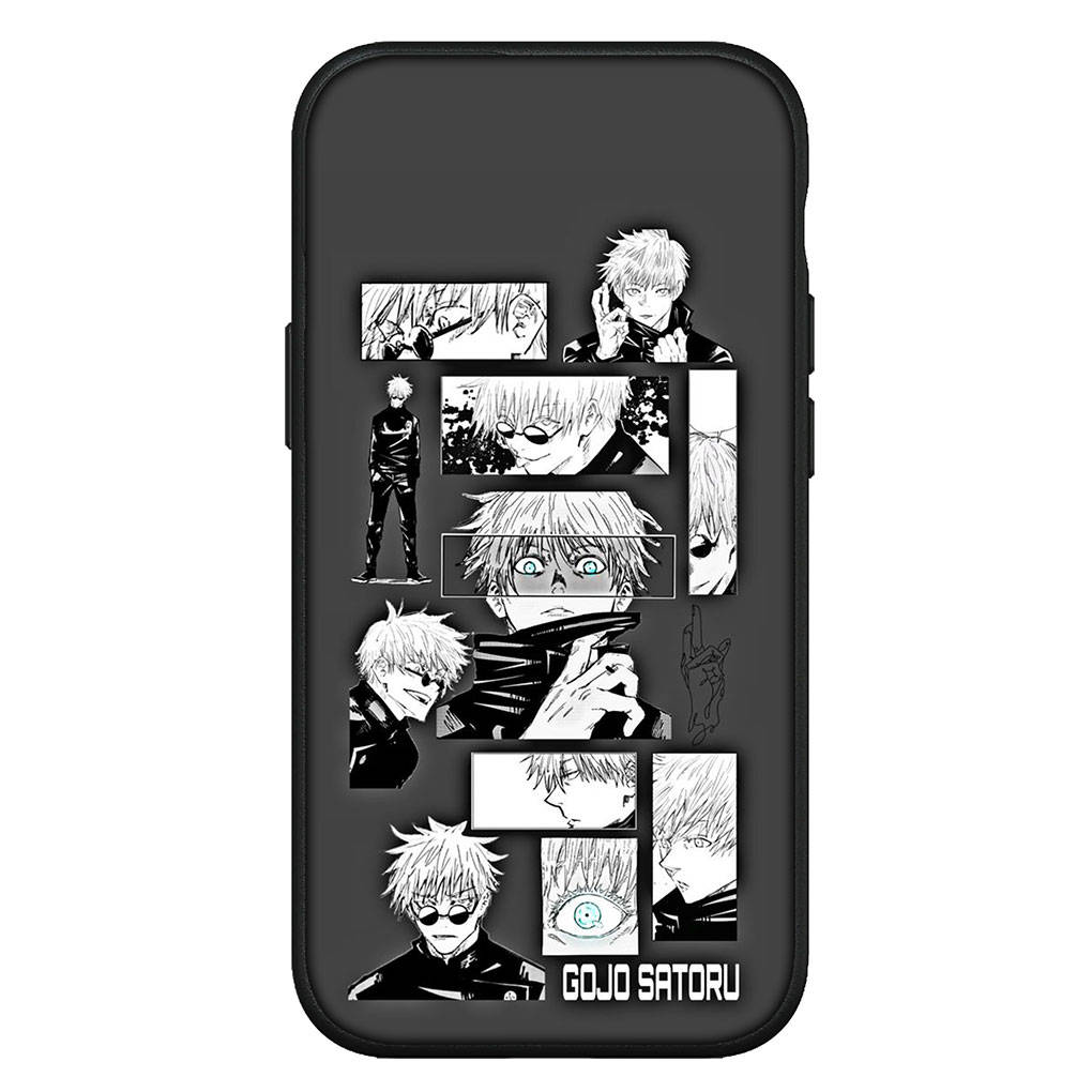 Чехол для телефона iPhone 15 14 Xiaomi Redmi Note 13 12 11 Pro Max X 8 7 9 XR Samsung Galaxy A15 S24 S23 Huawei OPPO A38 Jujutsu Anime Kaisen Gojo Satoru