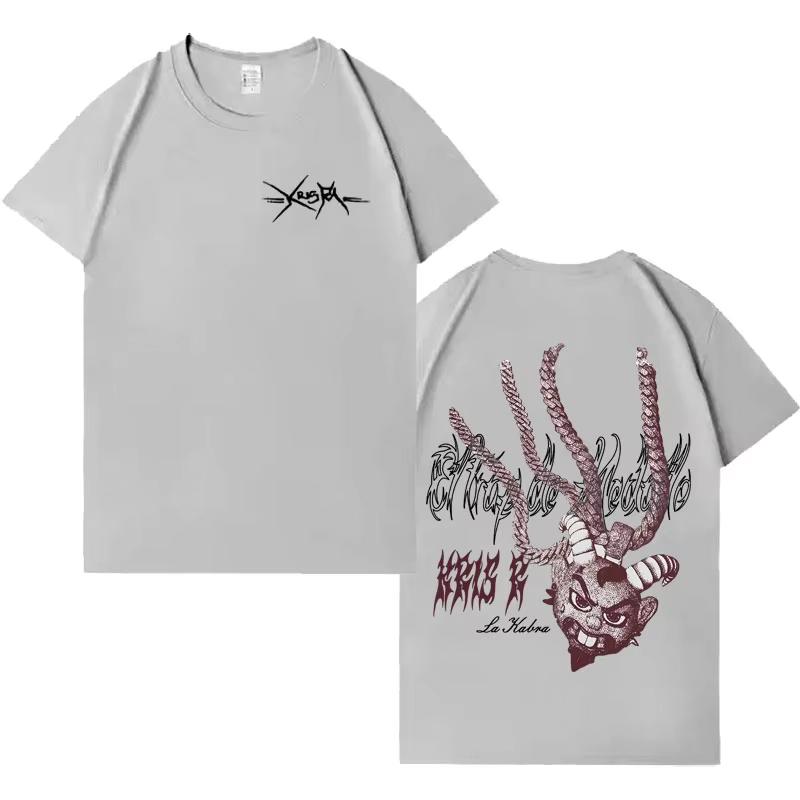 Rapper Kris R New Album Mens T Shirt Mens Aesthetic Clothing Quality Cotton Hip Hop Casual 2026 Spring summer Short Sleeve Top