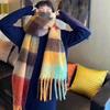 Rainbow Scarf: Women's Colorful Plaid Winter Shawl - Trendy, Warm, and Versatile for Students and Couples
