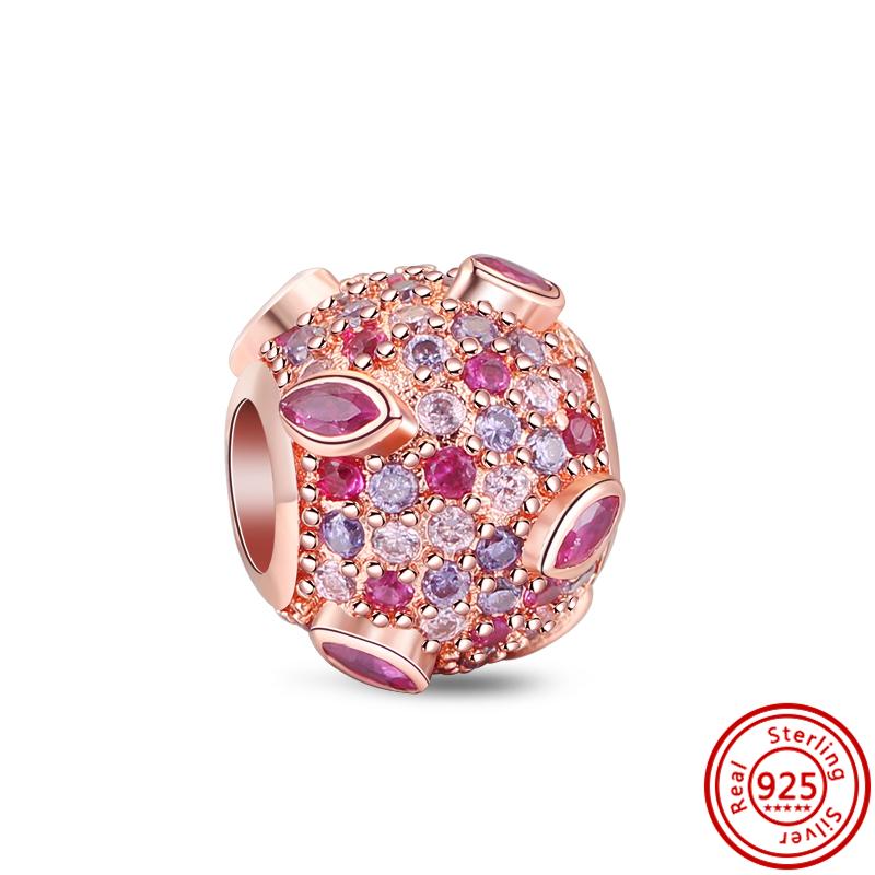 Новый S925 Серебряный Ручная Роспись Красный Циркон Арбуз ЭКГ Бусины Подходит Оригинальный Браслет Браслеты Женщины DIY Ювелирные Изделия