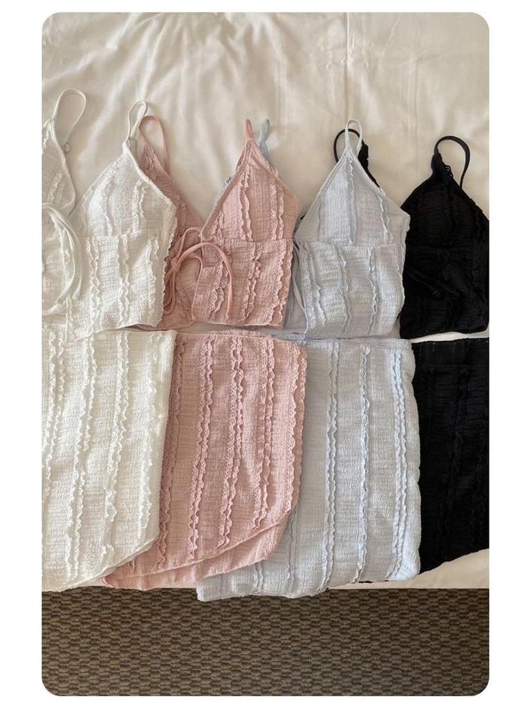 Новый корейский комплект бикини-трикини для маленькой груди: Стиль Pure Desire с майкой с оборками