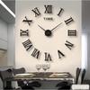 Creative Clock Living Room Modern Simple Wall Stickers Clock Wall Clock DIY Three Dimensional Roman Large Wall Clock