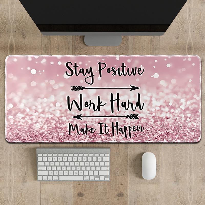 Mouse Pad Thickened Edge Lock Computer Desk Pad Office Study Pad Large Non-slip Keyboard Pad