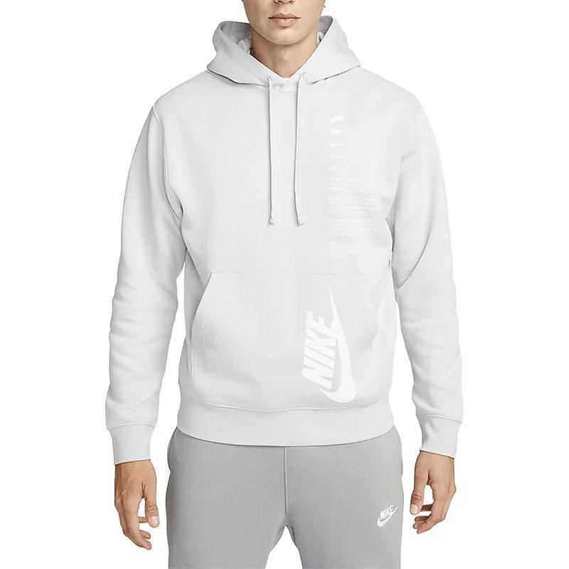 Nike Sweatshirts Men's Mist Gray Hooded Moderate Regular DQ5153-097