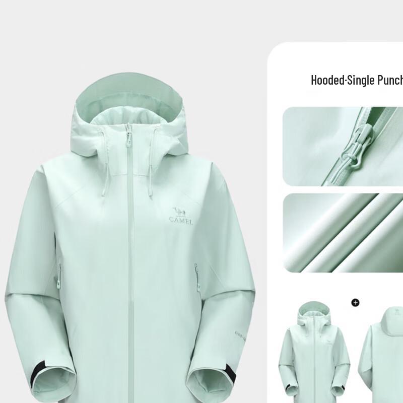 CAMEL Women's Lightweight Outdoor Windproof Hiking Shell Jacket