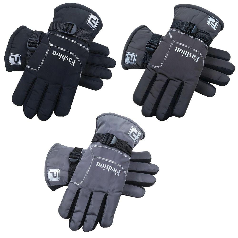 Fleece Lined Snow Gloves Waterproof Winter Gloves Useful Ski Gloves Cycling