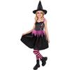 Girls Rainbow Web Witch Costume