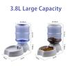 Automatic Dog Feeder Waterer High Capacity Pet Food Bowl Gravity Water Dispenser Pet Bowl for Dogs Cats 3.8 L Dog