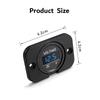 Digital Voltage Meter DC 12-24V Waterproof Round Meter Car Voltmeter with LED Digital Display Panel for Car Motorcycle Boat RV