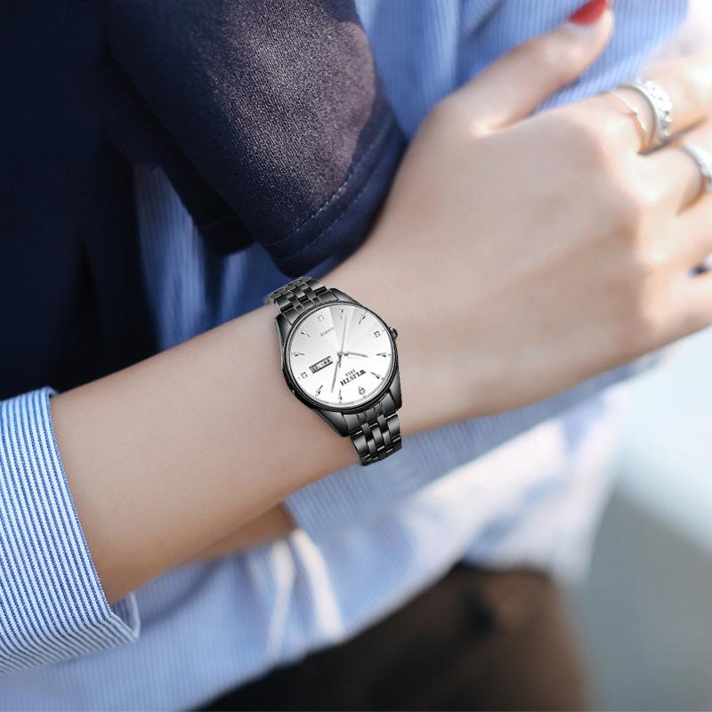 New Top Brand Casual Double Calendar Luminous Quartz Couple's Watches