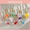 Acrylic Bead Bear Keyring With Colorful Design For Kids Gift And Special Occasion Accessory