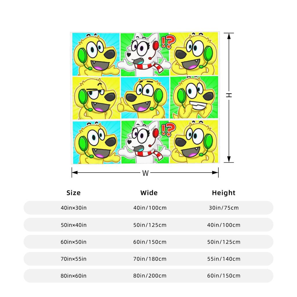 Tylers And Snowi Gaming Fleece Blankets Game Anime Customized Throw Blankets for Home Hotel Sofa 125*100cm Rug Piece