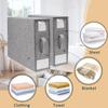Wardrobe Storage Box Foldable with Handle Transparent Window Clothes Socks Underwear Storage Classification