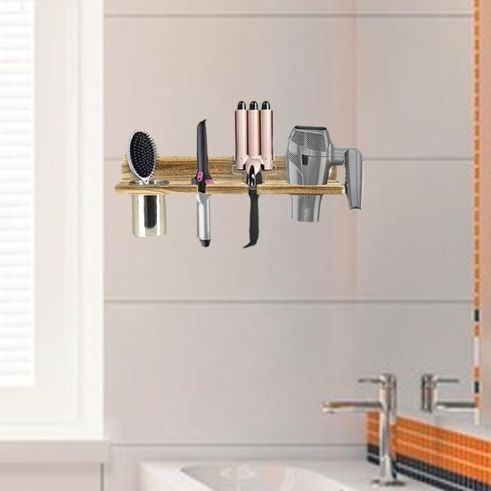 Органайзер для волос, настенный держатель для фена, гладкий край, без заусенцев, простой