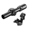 T-EAGLE EOX 1.2-6x24IR Variable Magnification Riflescope, Short Scope for Airsoft, Includes Mounting Rings (Black)