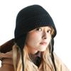 ICHIYON Вязаная шляпа-клош из тонкой вязки, однотонная натуральная вязаная шапка с ушками [14+ PLUS] Ушки, Женская, Шляпа, Простая, Цветная, / 103363-131-103-1129