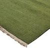 Tapis salon en jute coton avec franges vert foncé 120x170