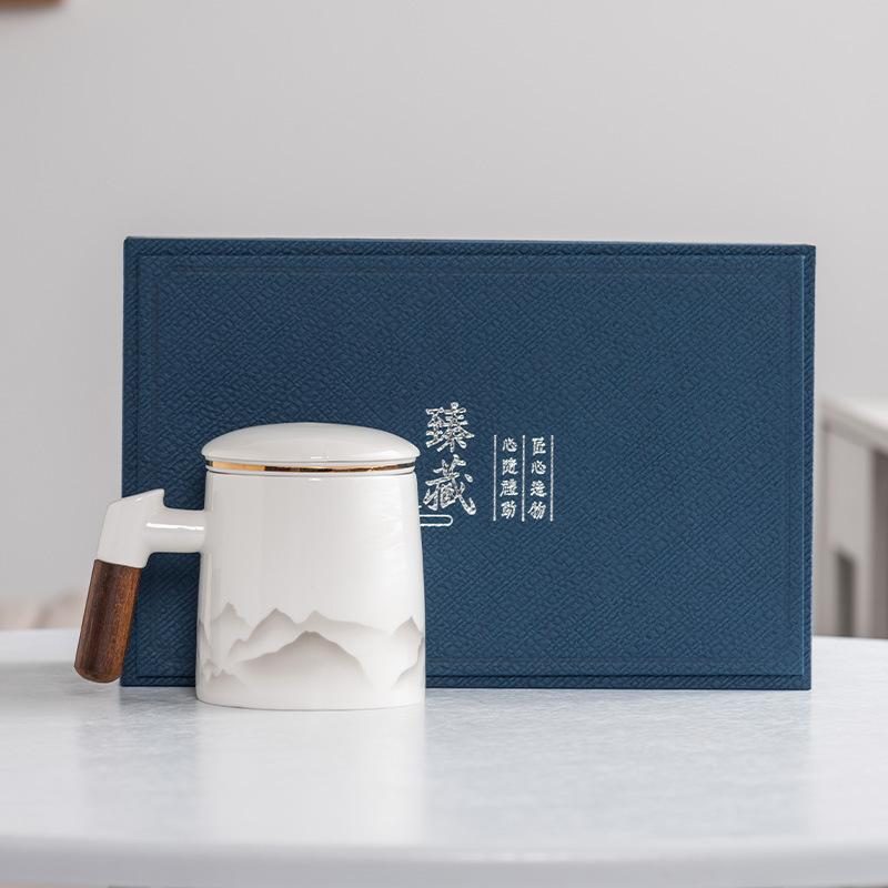 Чашка для чая, чашка для разделения чая, керамическая чашка, чашка для чая высокой ценности, офисная кружка с крышкой, подарок к фестивалю