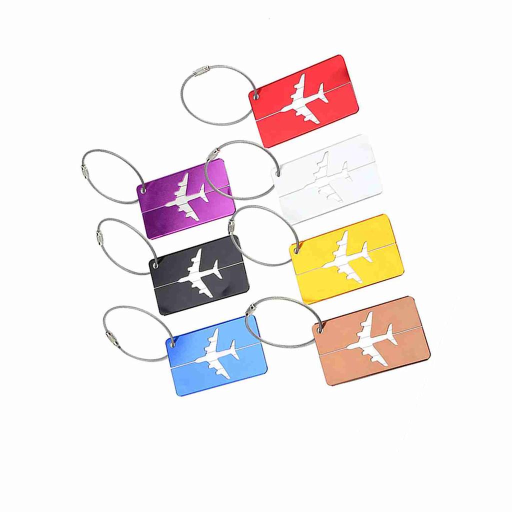 7 шт./компл. Бирки для дорожного багажа из алюминиевого сплава, идентификационные бирки, дорожные этикетки, аксессуары