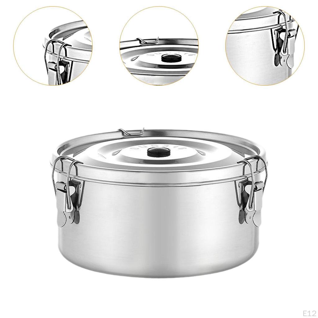 Fruit Lunch Box Food Storage Container Sturdy Space Saving Outdoor Picnic Round Bowl for Kids