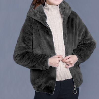 Флисовая утолщенная куртка женская модная зимняя двухсторонняя флисовая теплая толстовка с капюшоном на молнии кардиган куртка женская