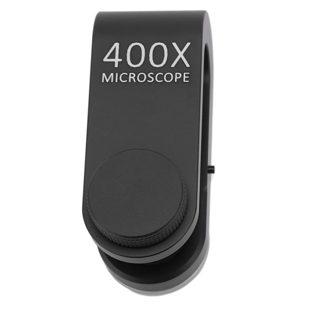Объектив микроскопа для телефона с зажимом, светодиодная подсветка, универсальный, высокой четкости, 400X, объектив микроскопа для камеры телефона для биологии