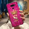 Fashion Unique Crown Letter A To Z Phone Case For LG K40S LM-X430 Bumper Silicone Black Case For LG Q70 Shockproof Soft Cover