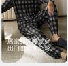 Xuan Liang Men's Pure Cotton Plaid Sleepwear Set