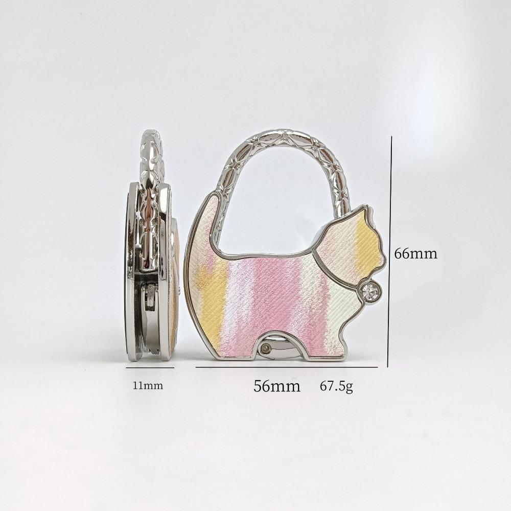 Милая форма Кошка Крючок для сумки Прекрасный дизайн Складной Складной Крючок для сумки Портативный Материал сплава Крючок для края стола Домашнее украшение