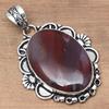 Pendant Banded Agate Gemstone Handicraft Valentine'Day Silver Jewelry 2.5"