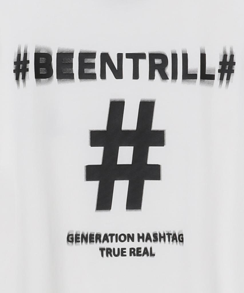 BEENTRILL Футболка с хэштегом Shake Хлопок Удобный крой (Белый с оттенком)