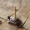 Creative Household Simple Alloy Tea Ceremony Ornaments Personality Line Incense Burner Tortoise Incense Stick Incense Holder