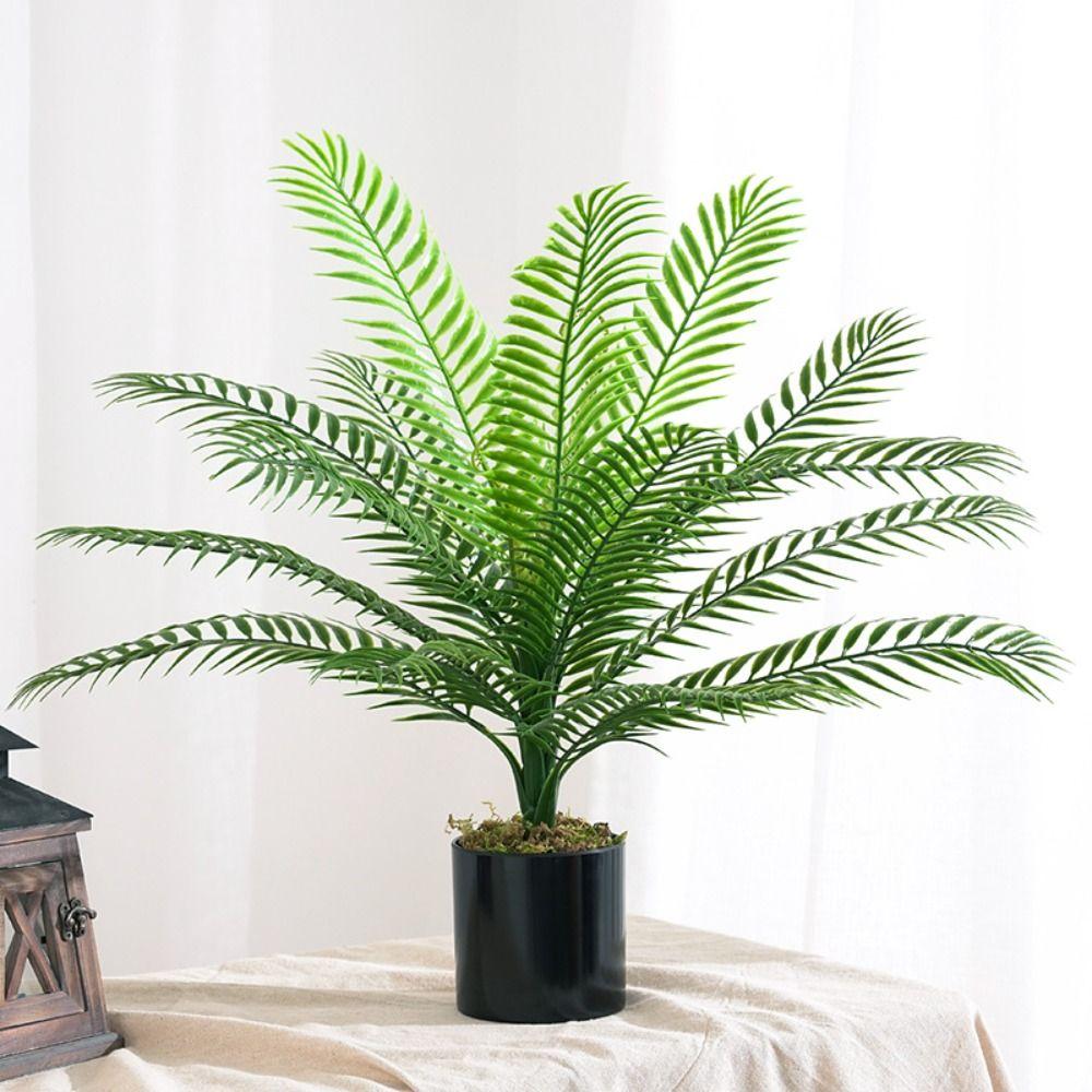 18 листьев искусственная пальма тропические растения поддельные пальмовые листья домашний сад