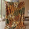 Leopard and Floral Elegance 7 Theme blanket Lightweight Warm Flannel Blanket Decorative Throw Blanket for Home Decoration