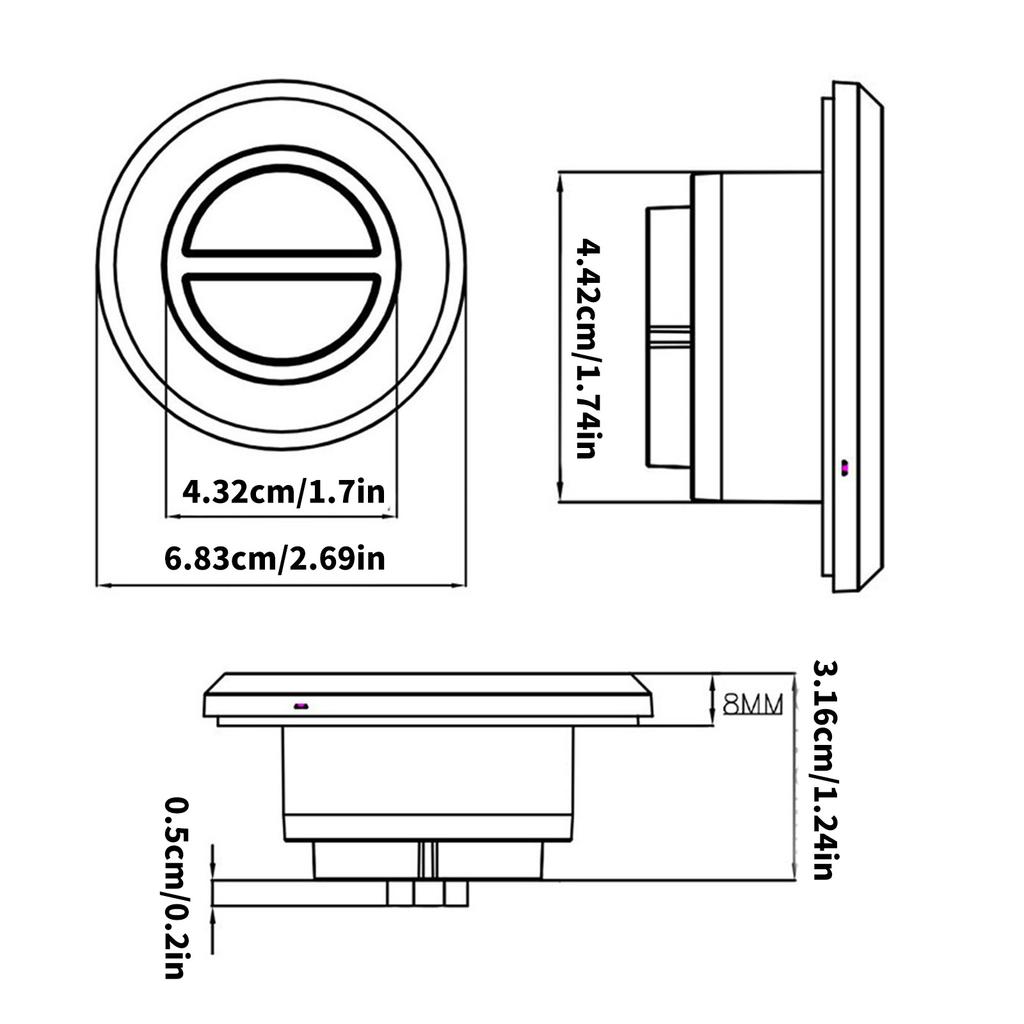 Электрические переключатели для реклайнера Ручной контроллер 2 кнопки 5 контактов Круглые ручные переключатели Контроллер для электрического дивана-кровати реклайнера